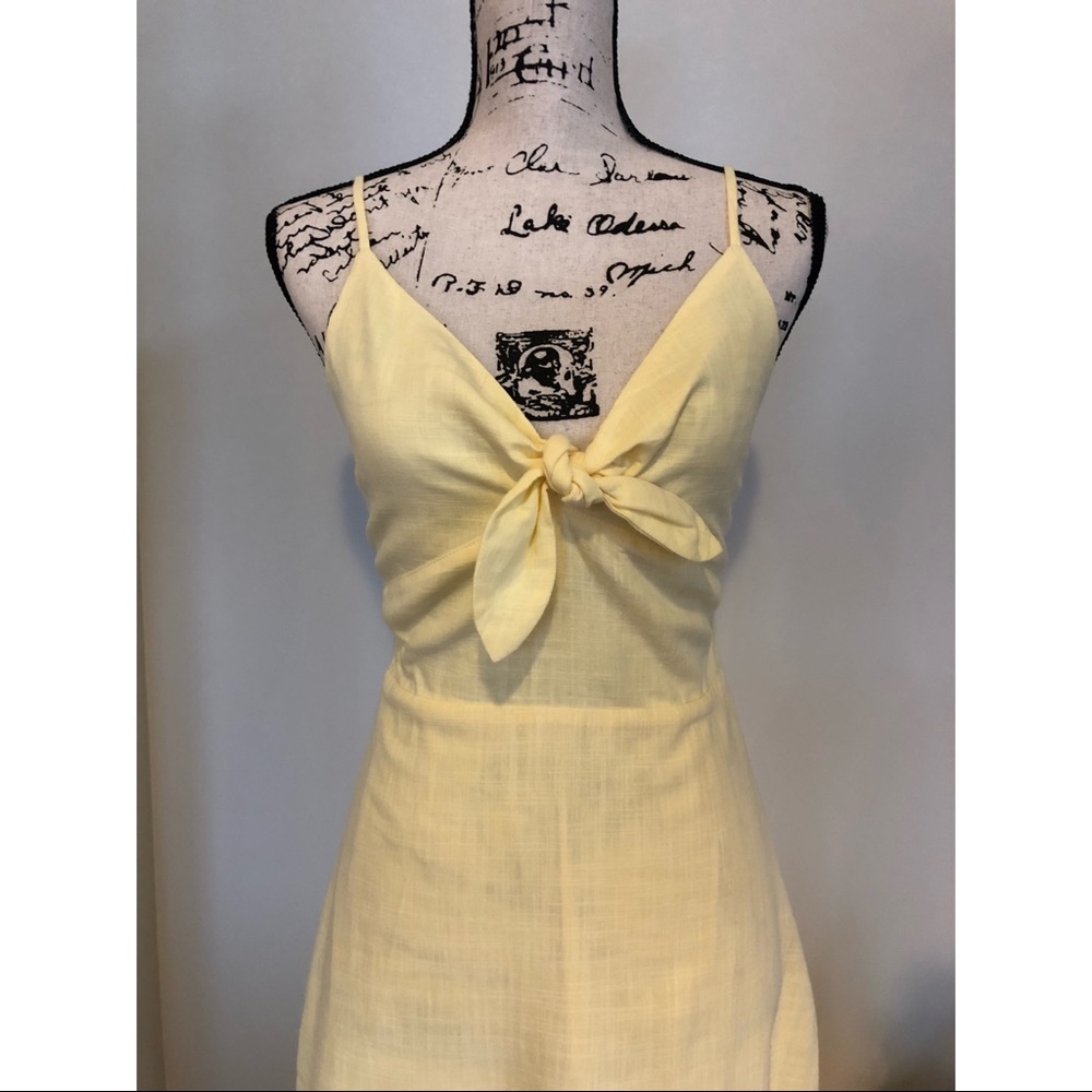 NWT Linen Lemon Dress - Picture 3 of 7